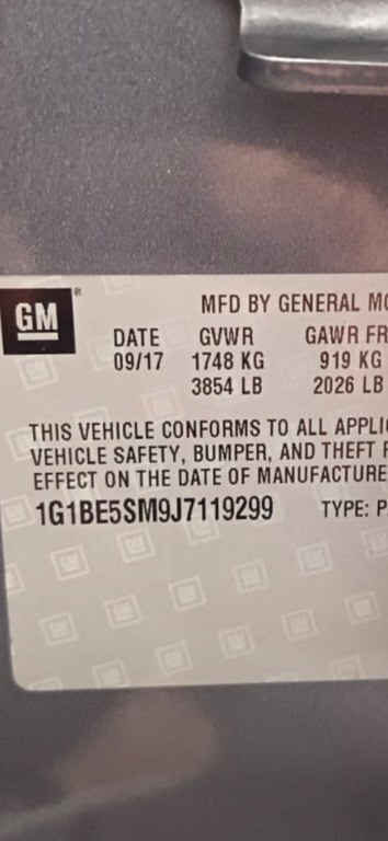 2017 Chevrolet Cruze, 1.4L, 81473km - Image 12