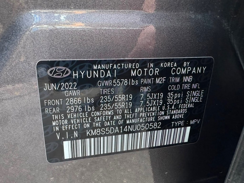 2022 Hyundai Santa Fe, 1.6L, 123115km - Image 21