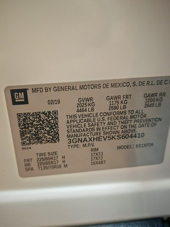 2019 Chevrolet Equinox, 1.5L, 168000km - Image 14